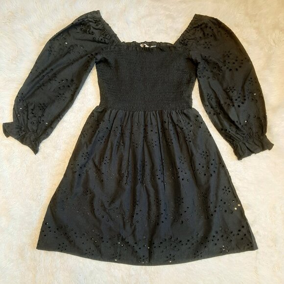 Rebellion Again Women's Black Boho Mini Dress Size XS - Picture 2 of 9